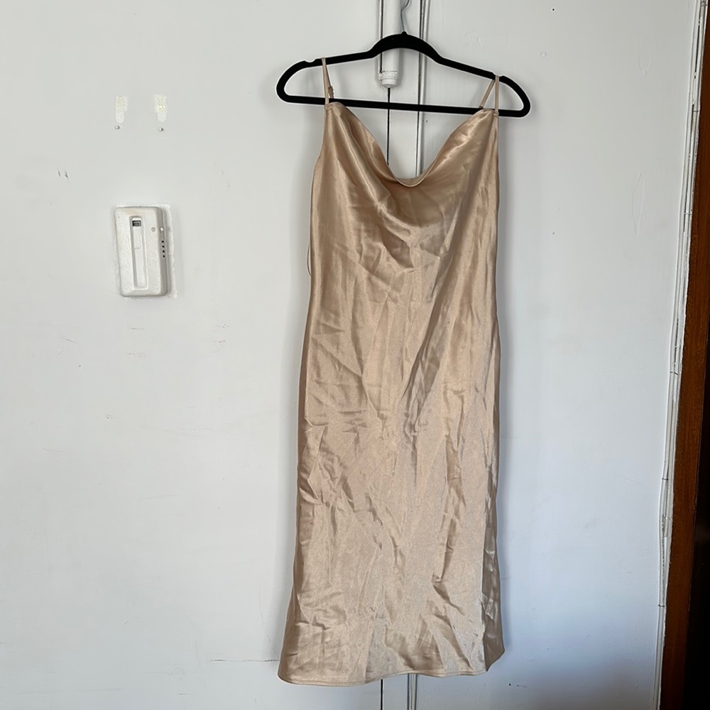 Gold slip dress